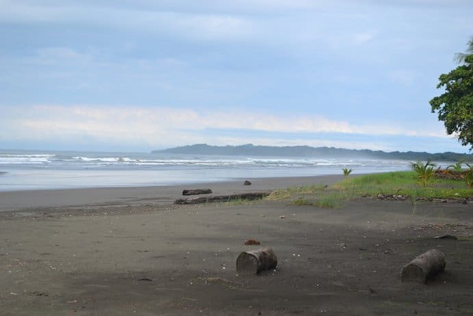 Ocean and beach in Esterillos Este, Costa Rica