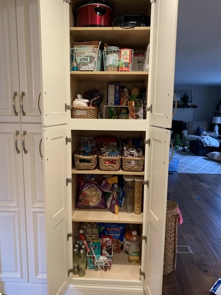 Organized Pantry cabinet