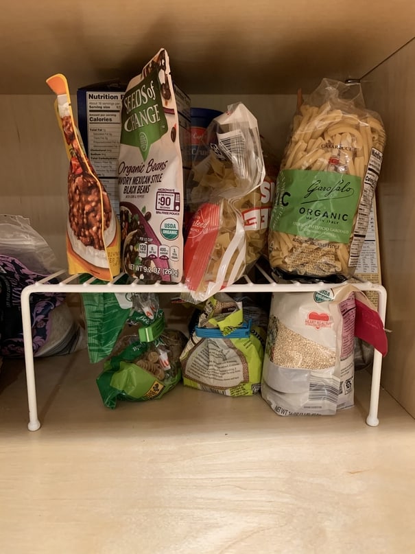 Wire shelf for pantry shelving space