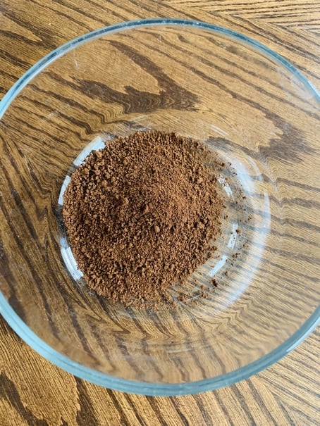 Instant coffee in bowl