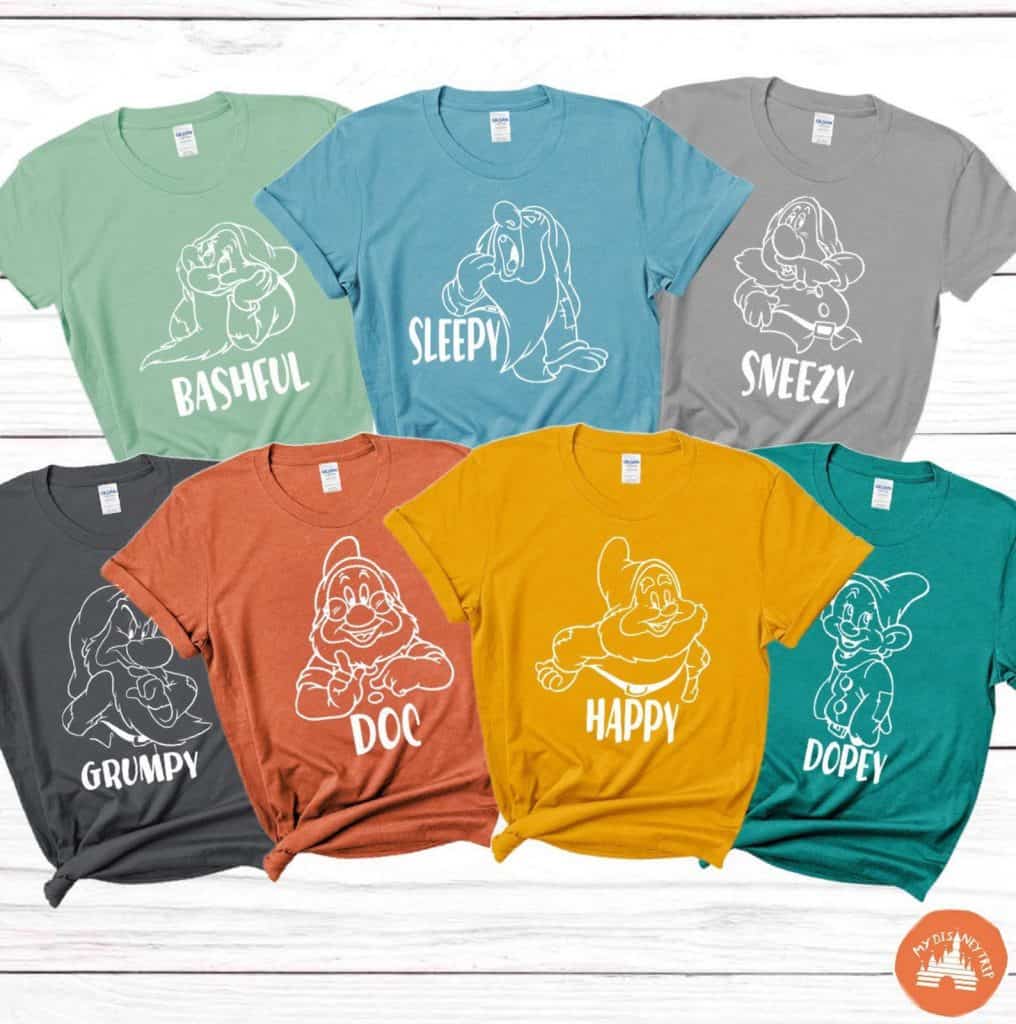 7 Dwarves Family Disney Shirts