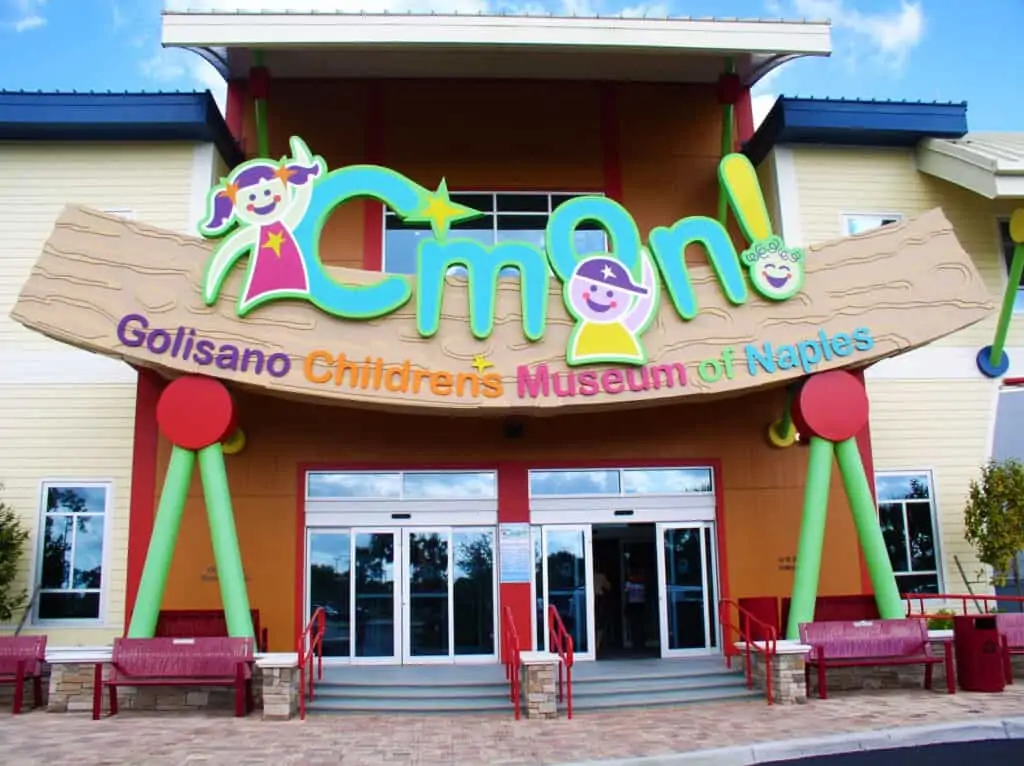 entrance to Galisano Children's Museum Naples, FL one of the things to do in Fort Myers with kids.