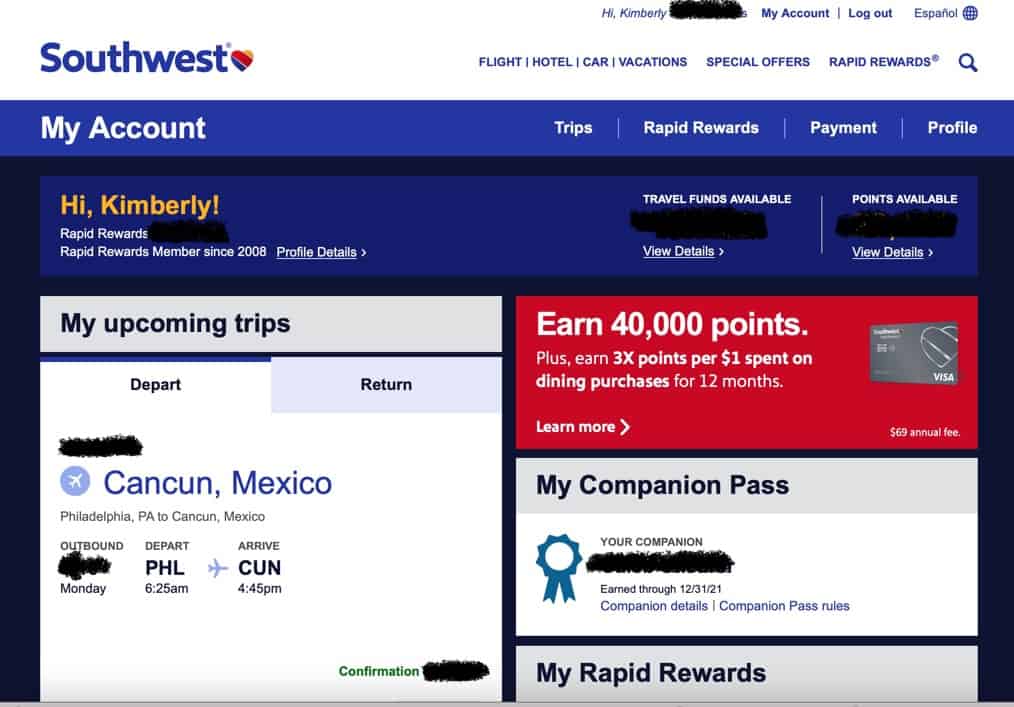 how to assign your companion on Southwest.com
