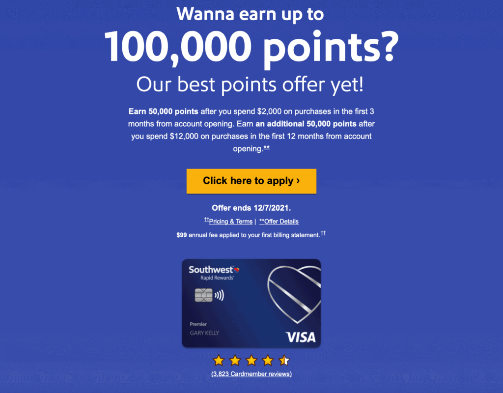 Southwest credit card offer to earn points for flights to disney world when planning a disney world vacation on a budget