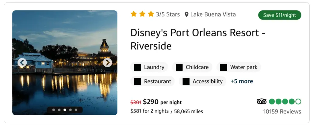 Disney's Port Orleans hotel available to be booked on Capital One portal
