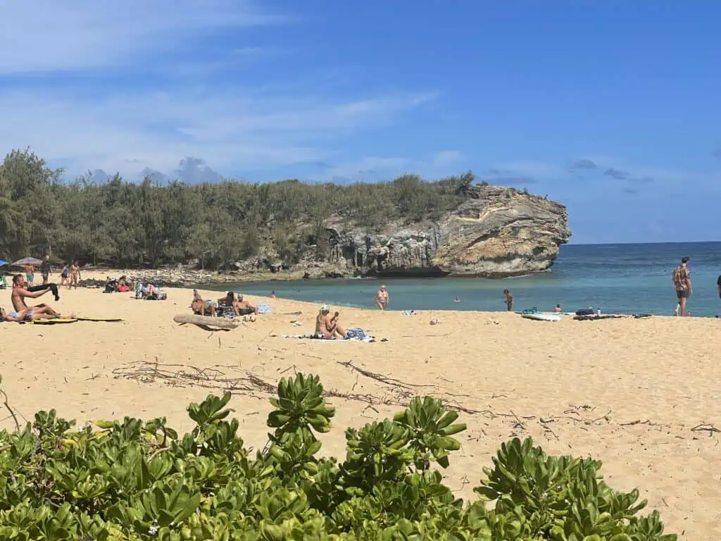 Beach at grand Hyatt Kauai