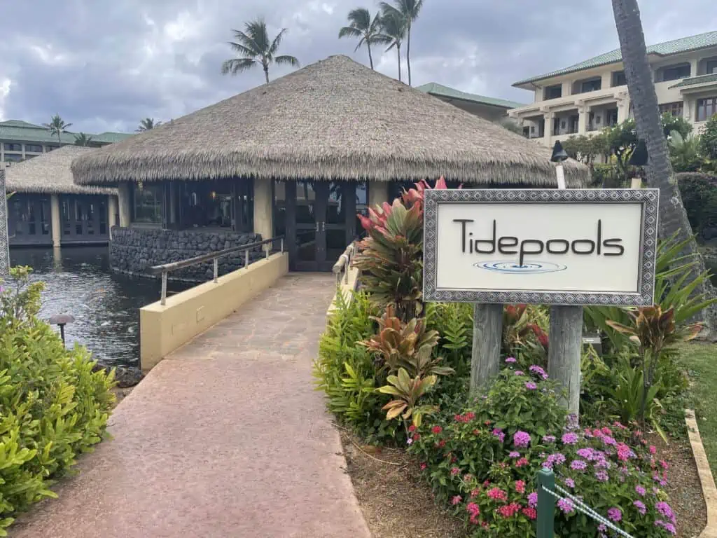 Tidepools restaurant at Grand Hyatt Kauai.