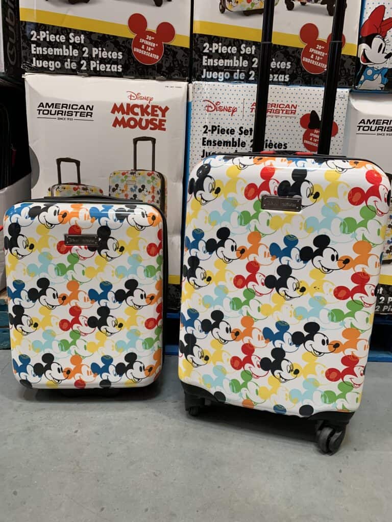 Mickey Mouse themed American Tourist hard side suitcases