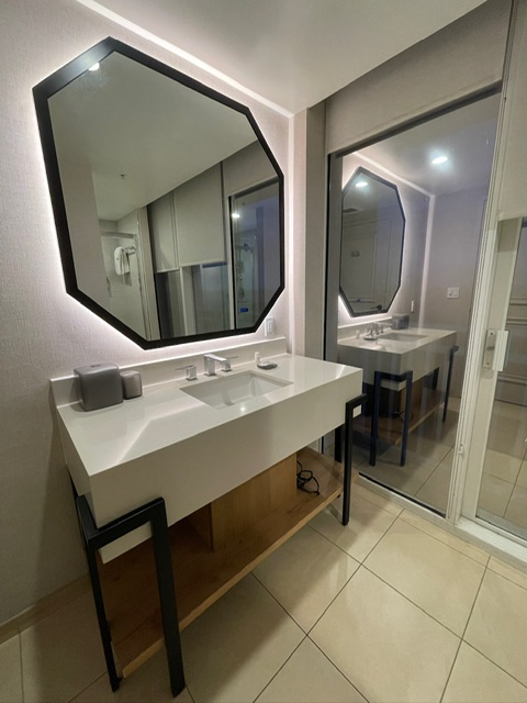 Bathroom sink at Hyatt Regency Coconut Point.