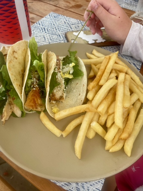 Tacos ordered from Corkscrew Bar at Hyatt Regency Coconut Point.