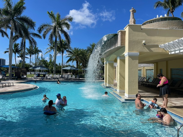 Waterfall pool at Hyatt Regency Coconut Point