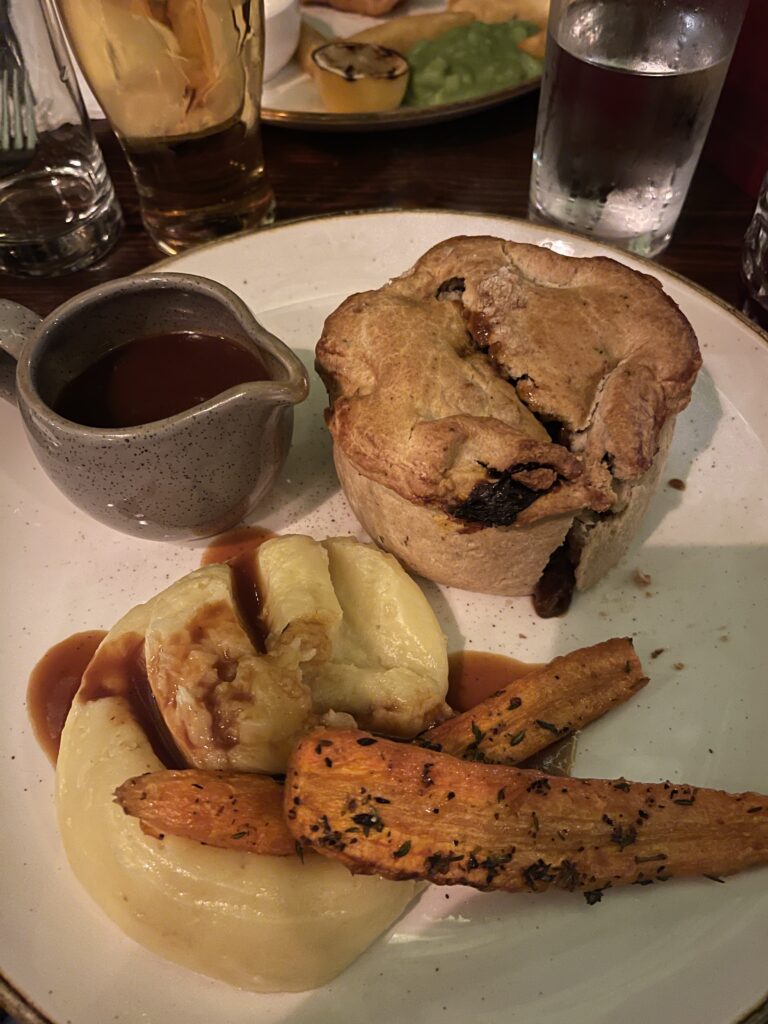 Blackfriars pub meat pie in London
